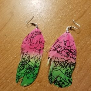 Feather earrings